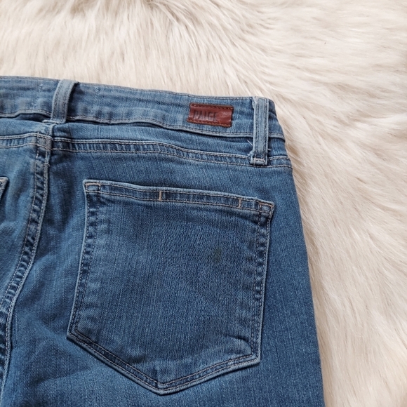 PAIGE Verdugo Abby Destructed Mid Rise Ankle Skinny Jeans Size 27 - Picture 10 of 13